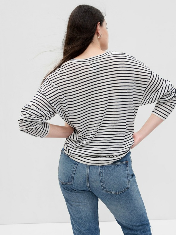 GAP Gestreifter Leinenpullover GAP