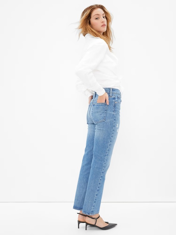 GAP Straight High Rise Destructed '90s Original-Jeans GAP