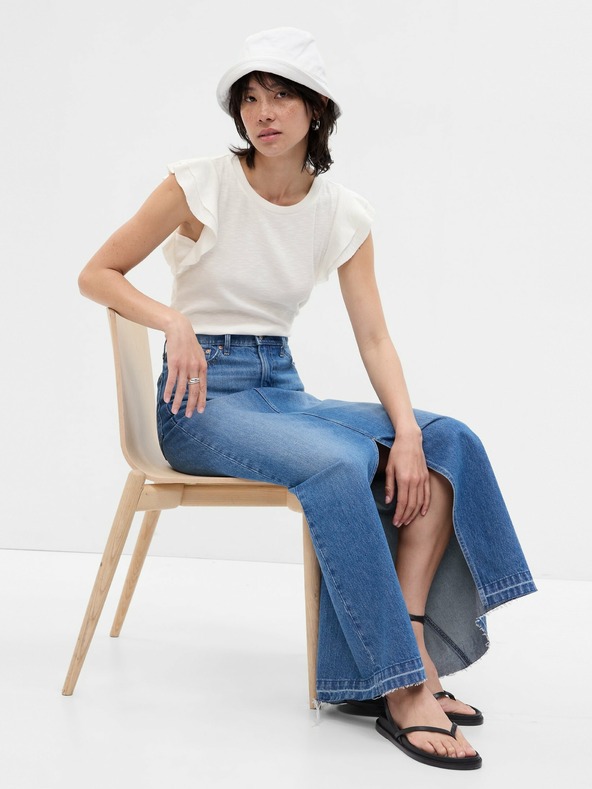 GAP T-Shirt mit Rüschenärmeln GAP