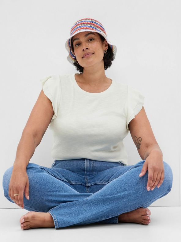 GAP T-Shirt mit Rüschenärmeln GAP