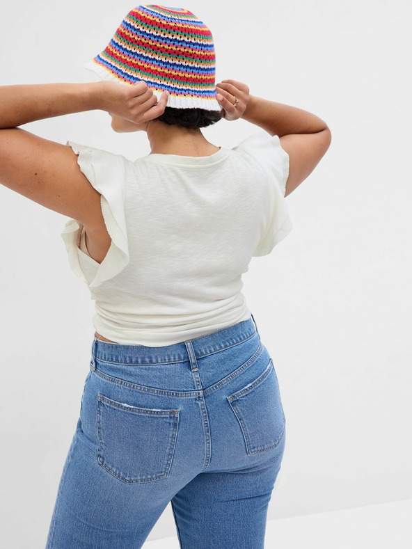 GAP T-Shirt mit Rüschenärmeln GAP