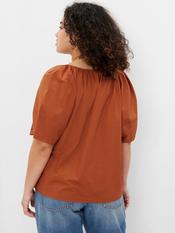 GAP Baumwollbluse mit kurzen Ärmeln GAP