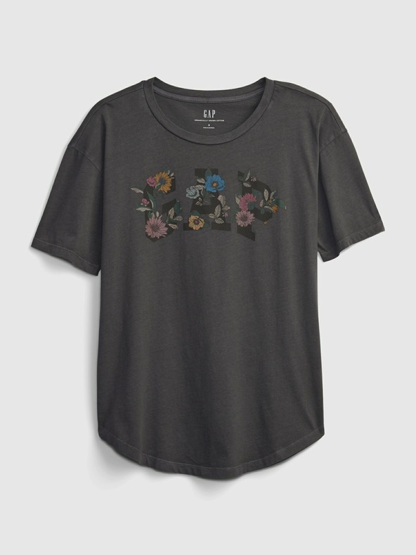 GAP T-Shirt mit geblümtem Logo GAP