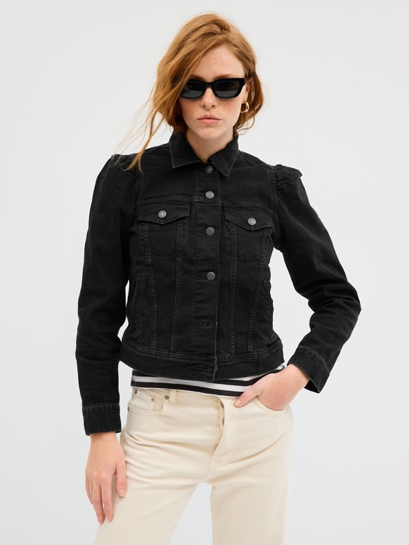 GAP Damen Jeansjacke mit Puffärmeln GAP