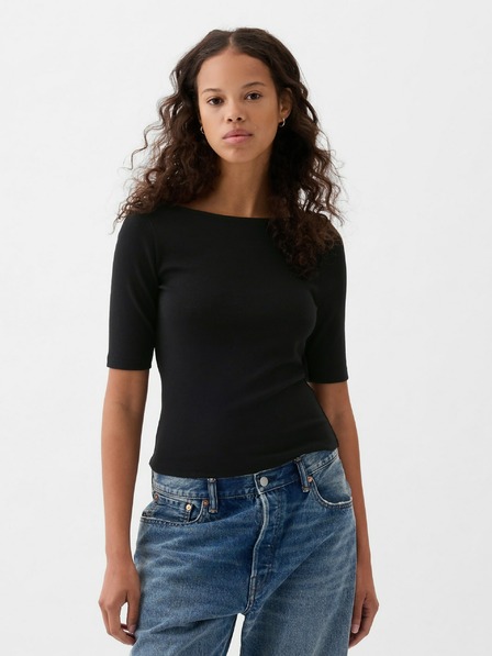GAP T-Shirt mit U-Boot-Ausschnitt cropped GAP