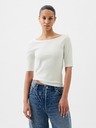 GAP T-Shirt mit U-Boot-Ausschnitt cropped GAP