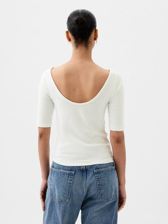 GAP T-Shirt mit U-Boot-Ausschnitt cropped GAP