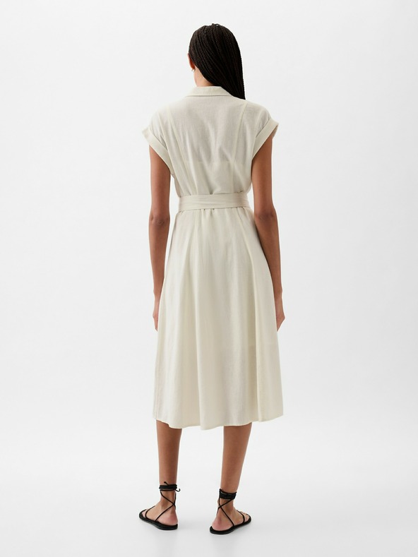 GAP Midikleid aus Leinenmischung GAP