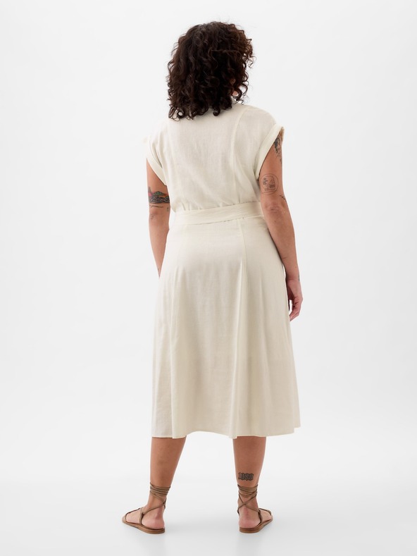 GAP Midikleid aus Leinenmischung GAP