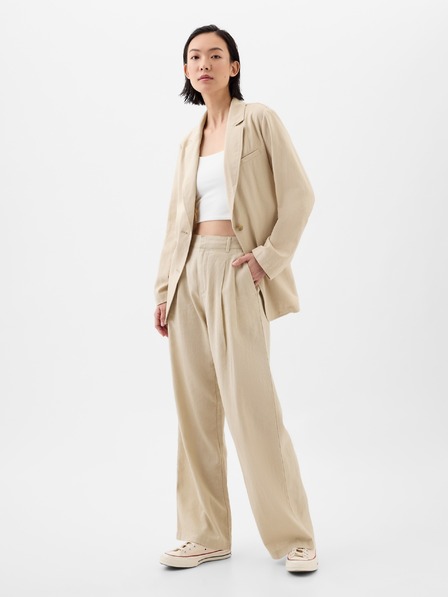 GAP Leinen-Hose Wide-Leg GAP