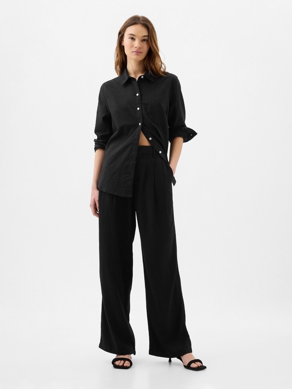 GAP Leinen-Hose Wide-Leg GAP