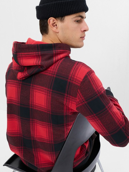 GAP Karierte Sweatjacke mit Logo GAP