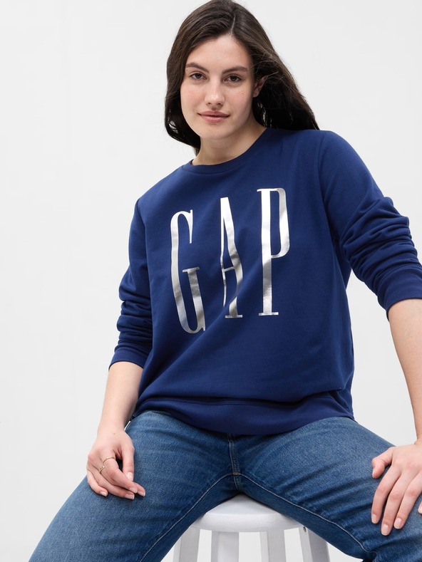 GAP Sweatshirt mit metallischem Logo GAP