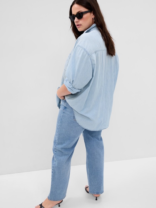 GAP Damen Chambray-Oversize-Hemd Big Shirt GAP
