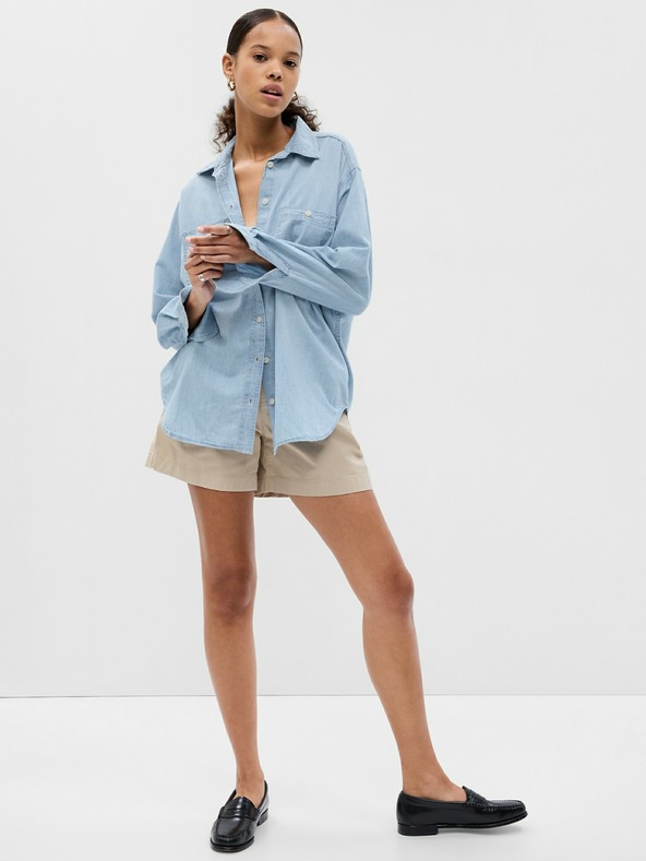 GAP Damen Chambray-Oversize-Hemd Big Shirt GAP