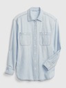 GAP Damen Chambray-Oversize-Hemd Big Shirt GAP