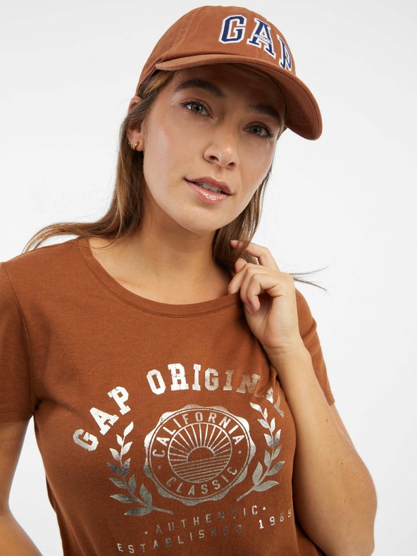 GAP T-Shirt mit metallischem Logo GAP