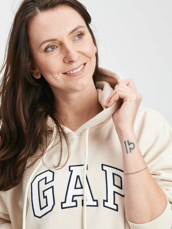 GAP Längere Logo Sweatjacke GAP