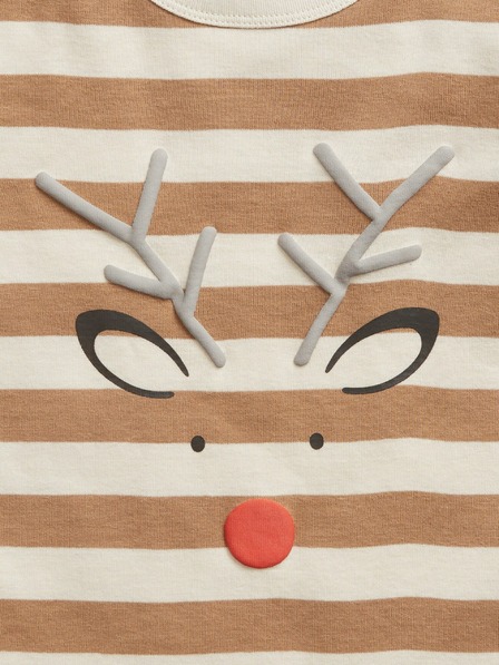 GAP Baby Gestreifter Schlafanzug mit Rentier GAP