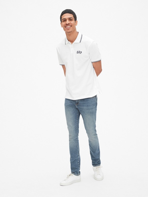 GAP Polo-Shirt GAP Logo Pique Stretch