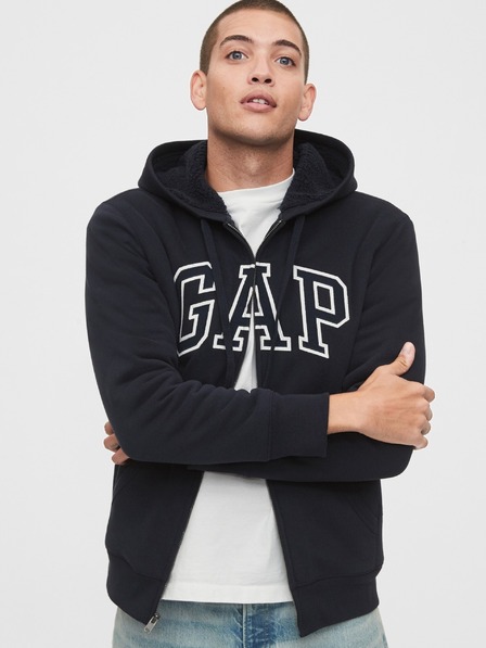 GAP Sweatjacke GAP Logo Full-Zip Sherpa