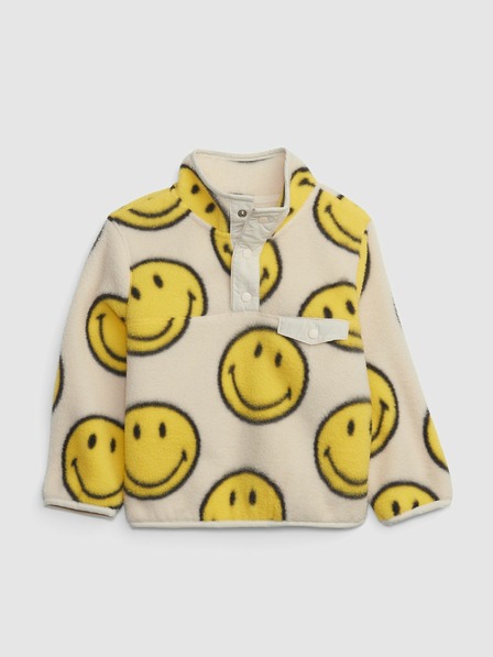 GAP Baby Unisex Fleece Hoodie Gap × SmileyWorld® GAP