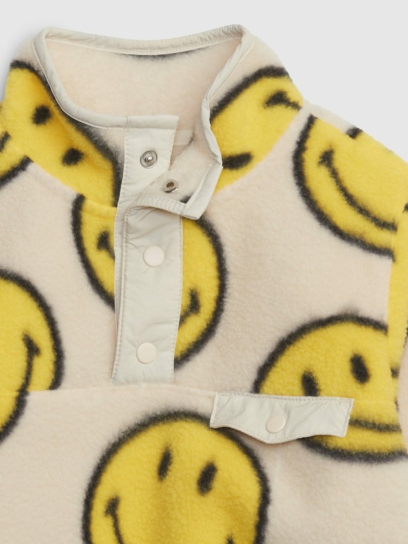 GAP Baby Unisex Fleece Hoodie Gap × SmileyWorld® GAP