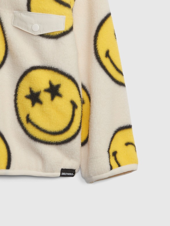 GAP Baby Unisex Fleece Hoodie Gap × SmileyWorld® GAP