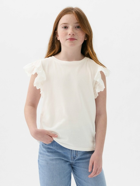 GAP Kinder-T-Shirt mit Rüschen GAP
