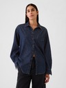GAP Damen Chambray-Oversize-Hemd Big Shirt GAP