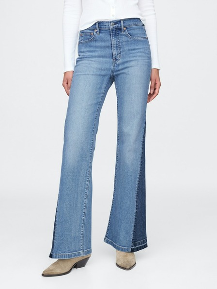 GAP 70s Flare High Rise Patch Jeans GAP