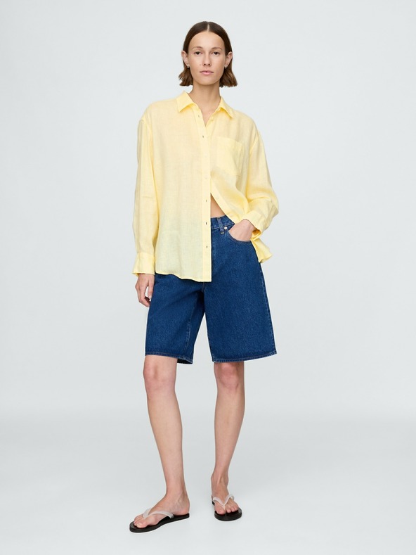 GAP Damen Leinen-Oversize-Hemd Big Shirt GAP