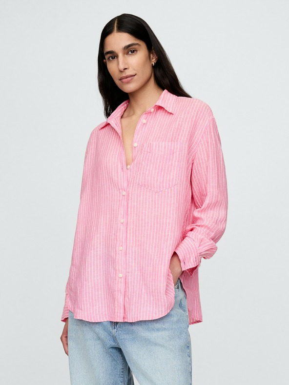 GAP Damen Leinen-Oversize-Hemd Big Shirt GAP