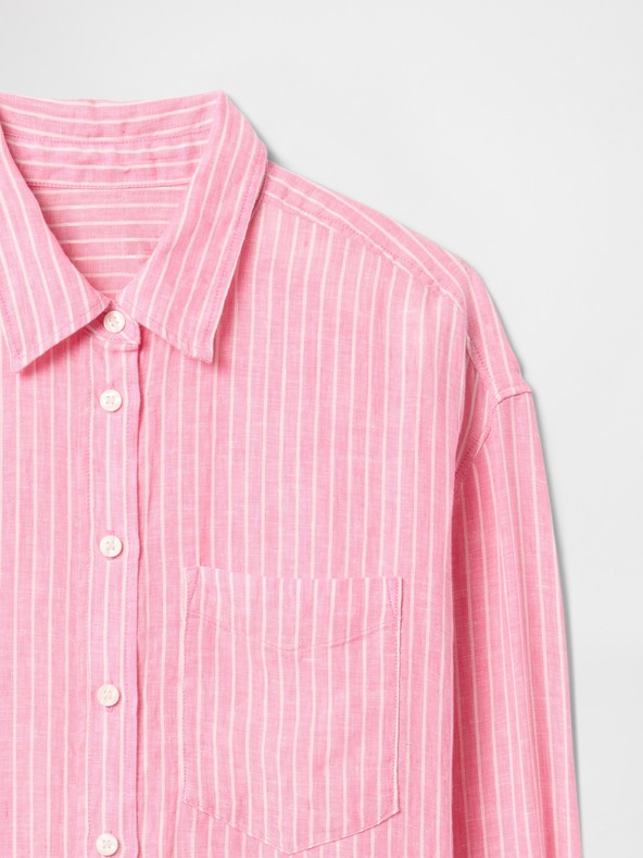 GAP Damen Leinen-Oversize-Hemd Big Shirt GAP