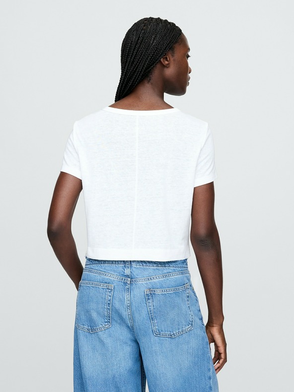 GAP Damen-Leinen-Crop-T-Shirt GAP