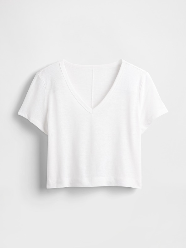 GAP Damen-Leinen-Crop-T-Shirt GAP