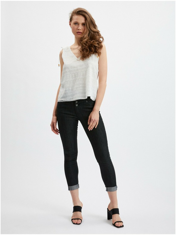 Orsay Weißes Damen-Spitzen-Top ORSAY