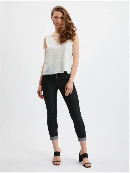 Orsay Weißes Damen-Spitzen-Top ORSAY