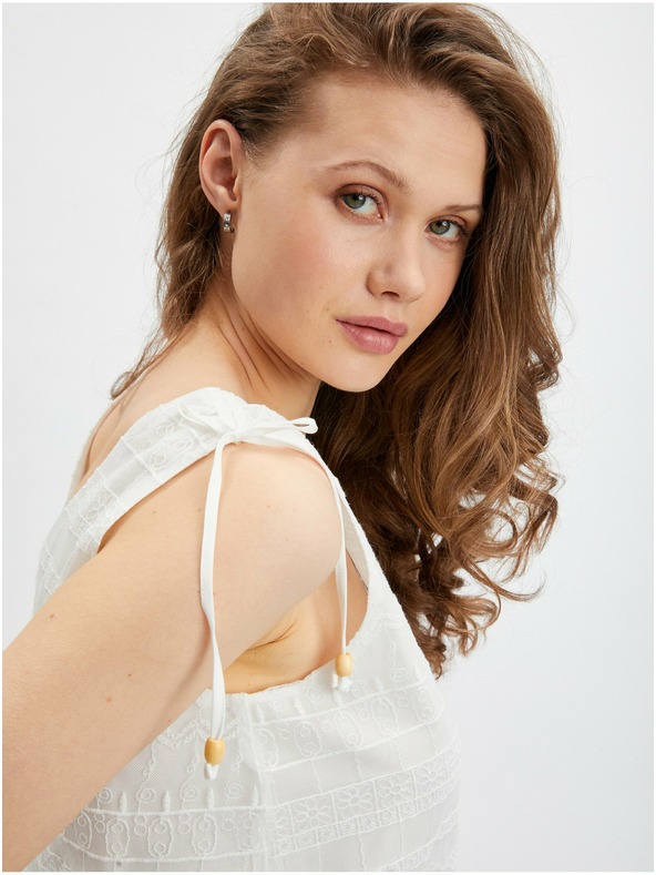 Orsay Weißes Damen-Spitzen-Top ORSAY