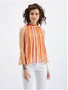 Orsay Rosa-orange gestreifte Damenbluse ORSAY