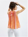 Orsay Rosa-orange gestreifte Damenbluse ORSAY