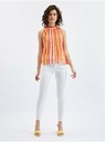 Orsay Rosa-orange gestreifte Damenbluse ORSAY