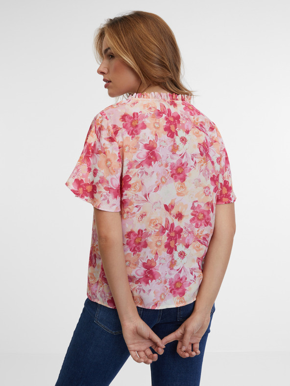 Orsay Rosa Damen-Bluse mit Blumenmuster ORSAY