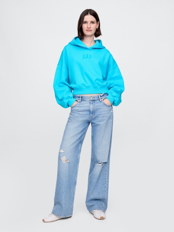 GAP Damen Sweatshirt mit Logo Cropped GAP