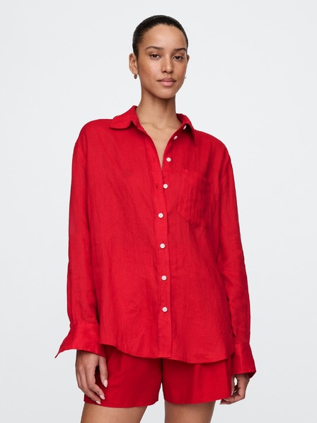 GAP Damen Leinen-Oversize-Hemd Big Shirt GAP