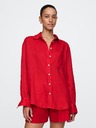 GAP Damen Leinen-Oversize-Hemd Big Shirt GAP