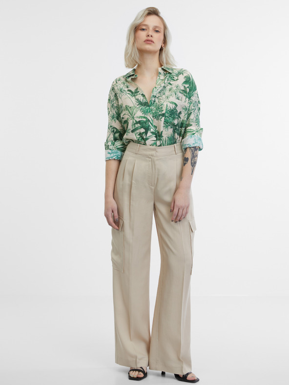 Orsay Grün-beiges Damenhemd ORSAY