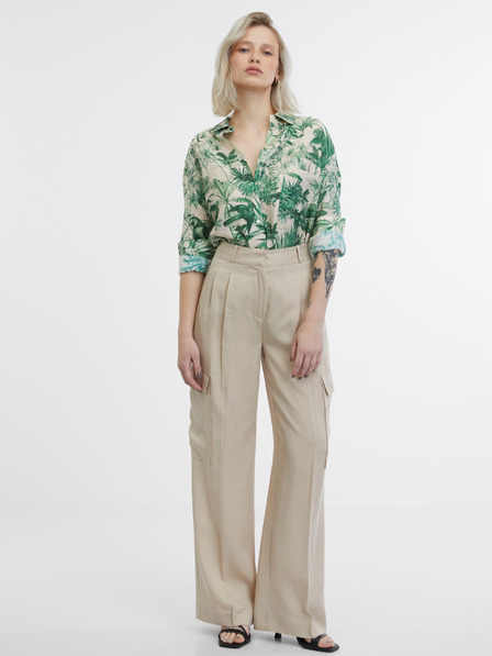 Orsay Grün-beiges Damenhemd ORSAY