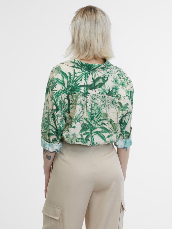 Orsay Grün-beiges Damenhemd ORSAY