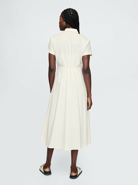 GAP Damen Leinen-Hemdkleid in Maxi-Länge GAP